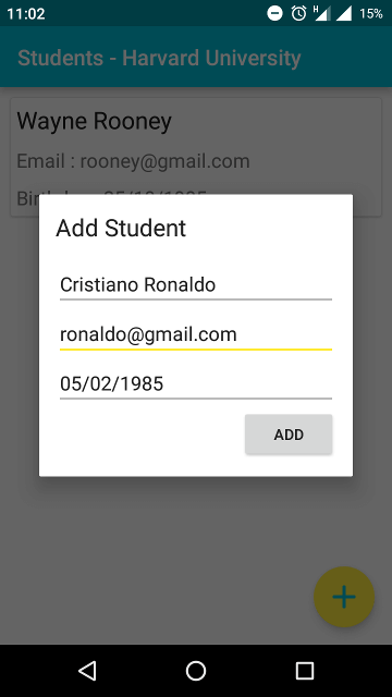Adding a New Student